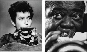 Bob Dylan and Louis Armstrong