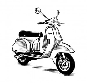 Vespa moped