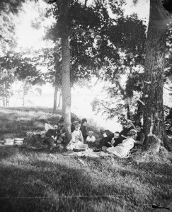 Archival image of people enjoying Picnic Point