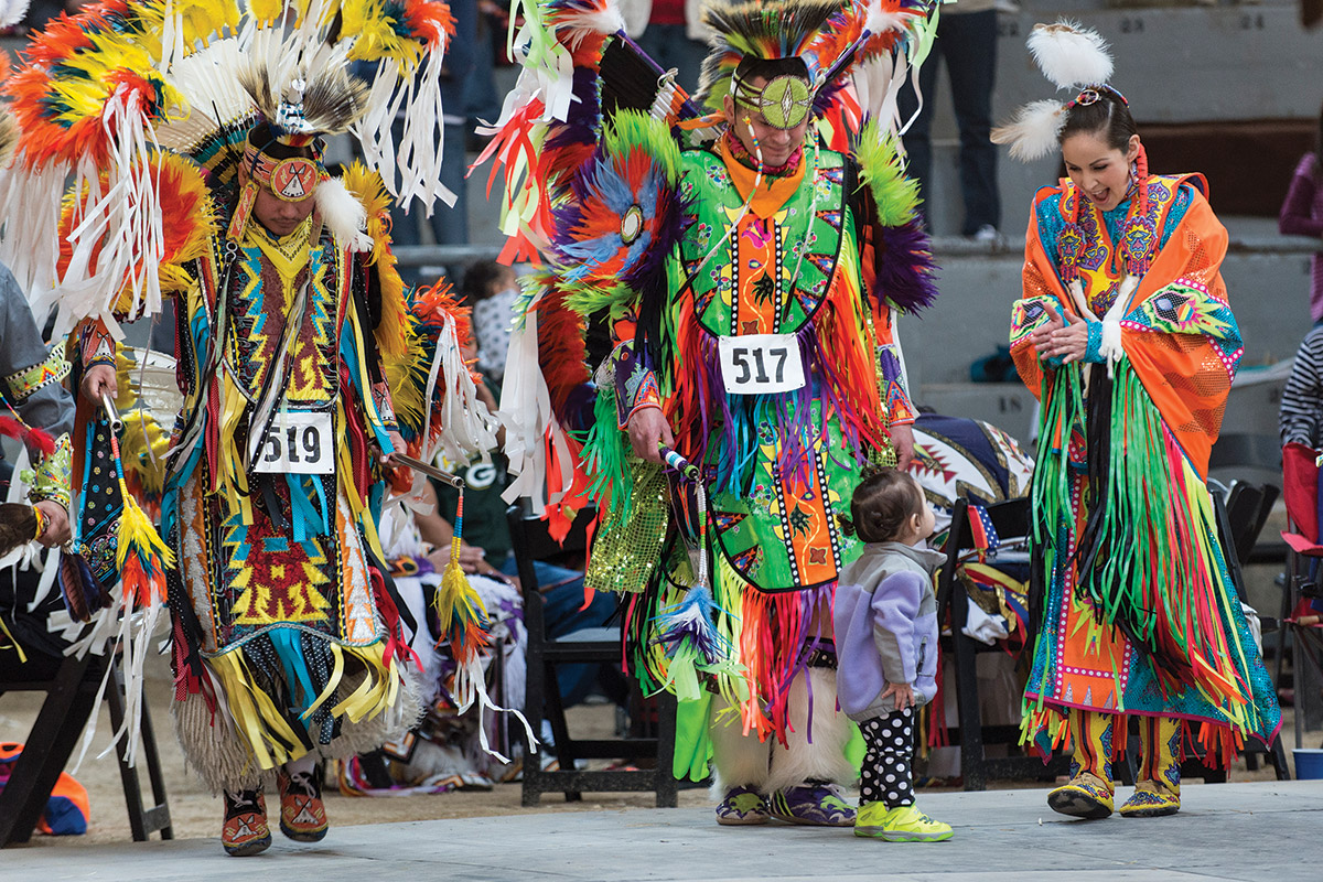 Dancers at the spring powwow