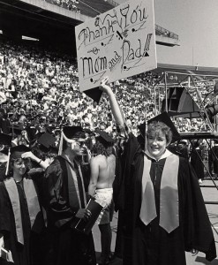 Archival photo from commencement