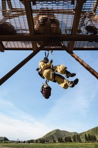 The rookies train outside of Boise in an area they call “the units,” developing skills such as rapelling and climbing before progressing to training jumps.