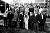 Rabbi and director Max Ticktin (front row right) led Hillel through its effort to build the Langdon Street home. It was his first major fundraising campaign. “I was green as could be,” he says. The building went up in 1953, five years after Ticktin arrived.