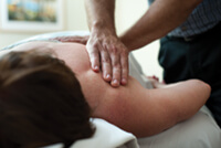 IM_massage10_4477_200 <p>Massage therapists treat conditions such as back and neck pain, headaches, sports injuries, and stress. According to a clinic brochure, the staff focuses on less invasive therapies such as massage “to help remove barriers that may be blocking the body’s ability to heal.”</p>