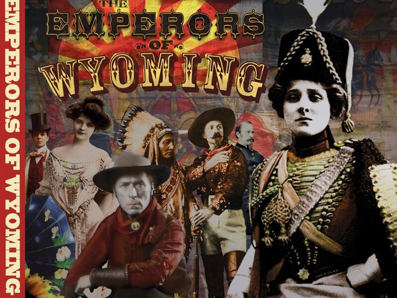 Frank Anderson also created this Wild-West-themed CD cover. The band released two versions of its recording &#8212; one in England with ten songs, and another in the United States with three new songs added.