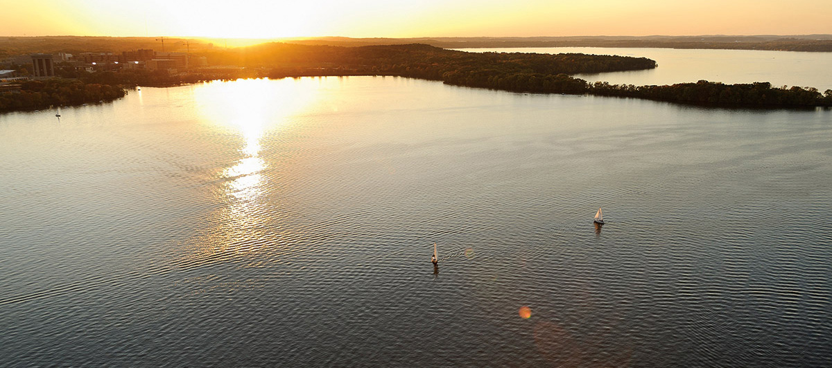 Aerial view of Picnic Point