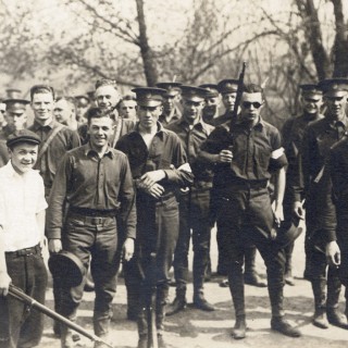 By 1918, when the federal government established the Student Army Training Corps (S.A.T.C), the UW had joined hundreds of U.S. colleges and universities in offering both vocational and military training to students. More than 2,000 students at the UW registered for the program during the first week of the fall semester. <span class=