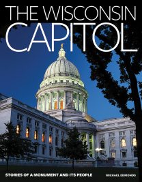 Book cover with photo of Wisconsin capitol building and text, "The Wisconsin Capitol."