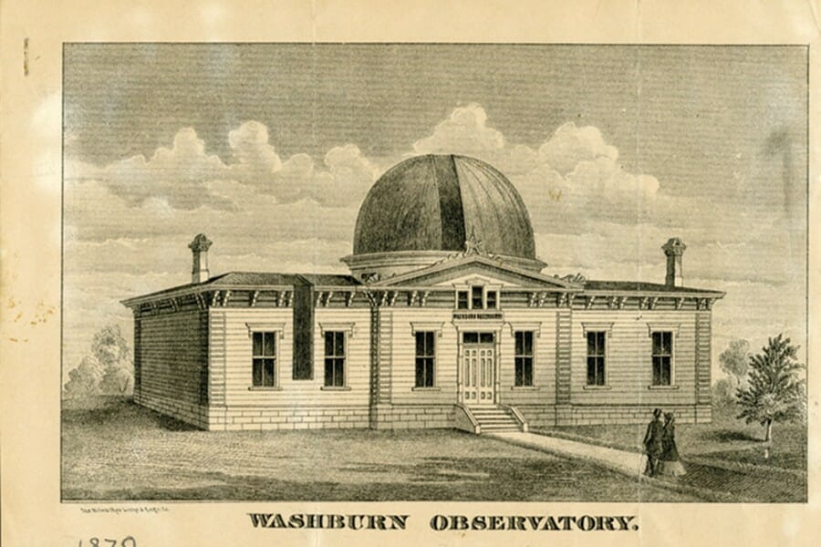 Historical illustration of the Washburn Observatory