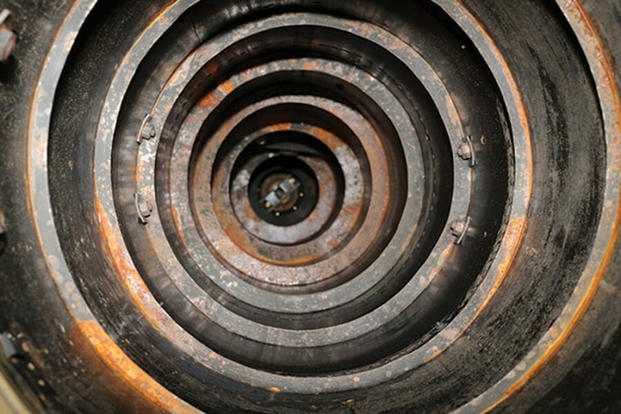 Interior of the lens tube at the Washburn Observatory