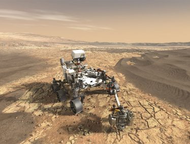 Computer rendering of Mars Rover
