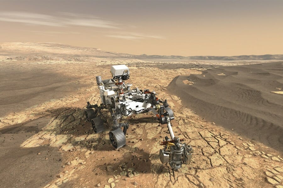 Computer rendering of Mars Rover