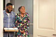 Actors, Anthony Anderson and Tracee Ellis Ross in a scene from ABC sitcom, "Black-ish"
