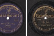 Photographs of two original Paramount record labels