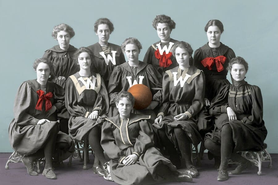 Photo of 1897 UW Women's basketball team