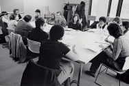 A women-led UW faculty group meets in 1975