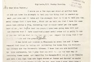 Historical, typewritten letter from 1906