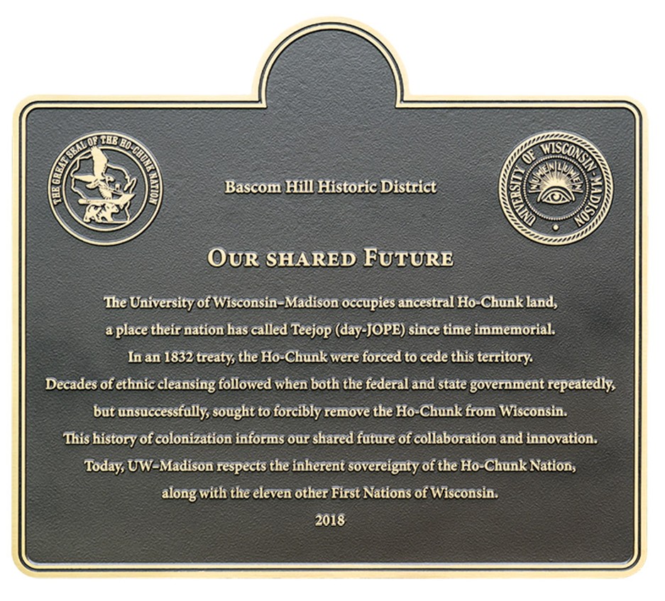 The plaque. Full text of plaque available below.