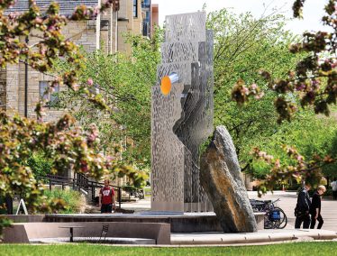 New sculpture on Library Mall at UW–Madison