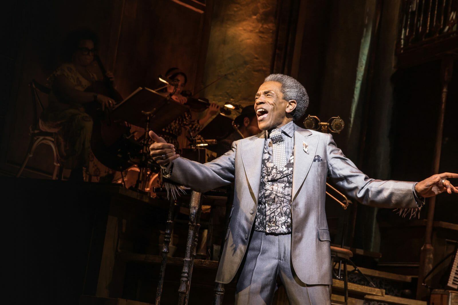 André De Shields performing in the musical, Hadestown