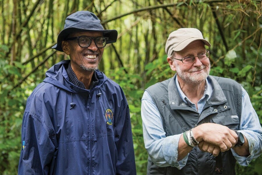 Greenberg with Rwandan president Paul Kagame