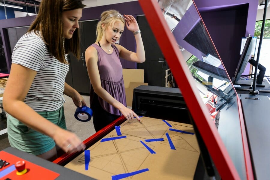 Students collaborate on projects in the UW Makerspace