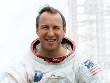 Jim Lovell in a space suit