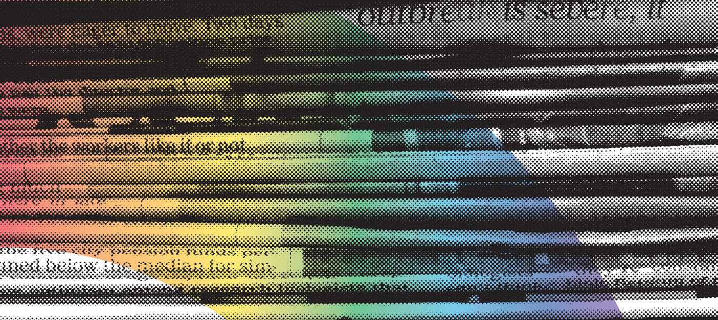 Photo illustration of stack of newspapers