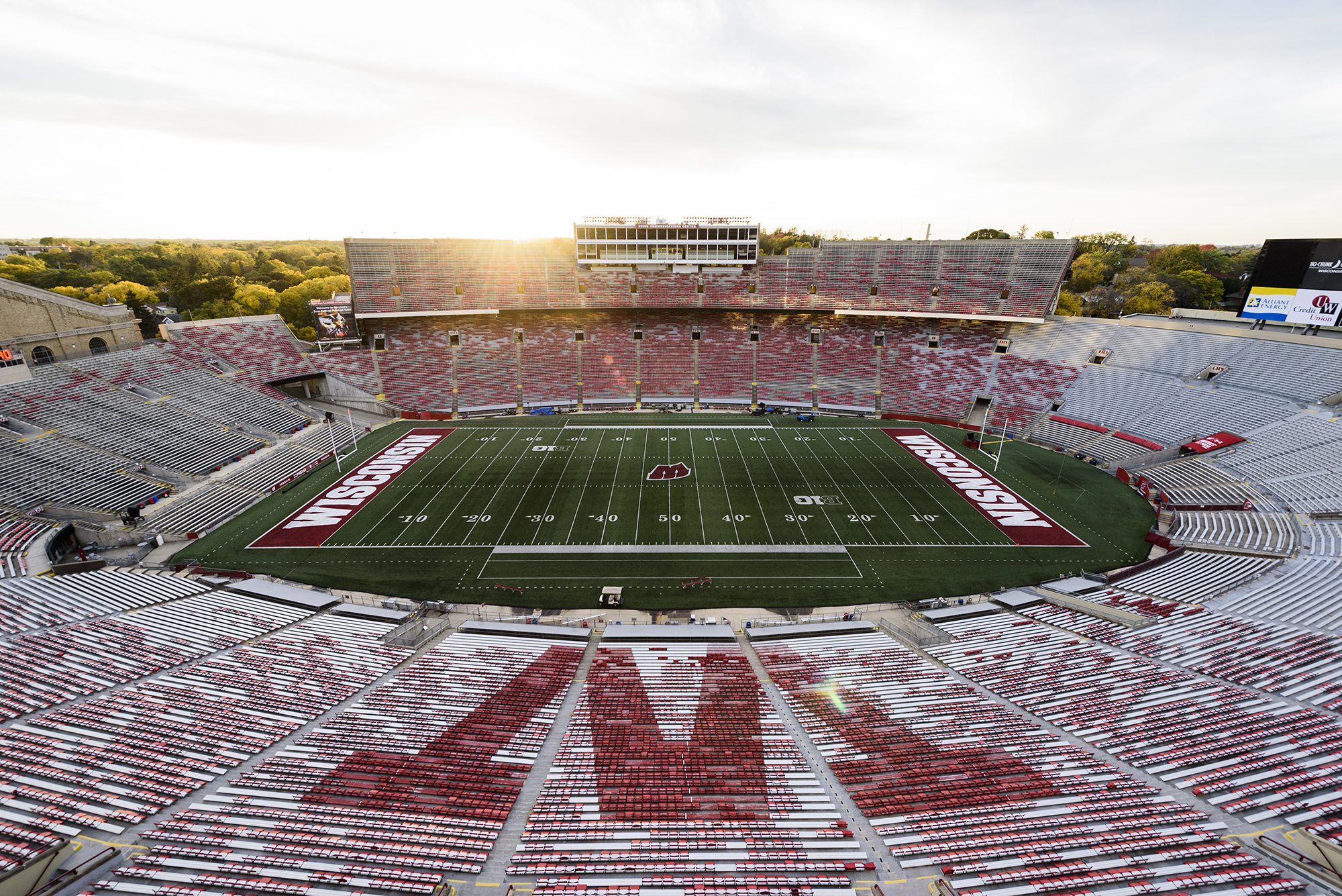 Empty Camp Randall Stadium