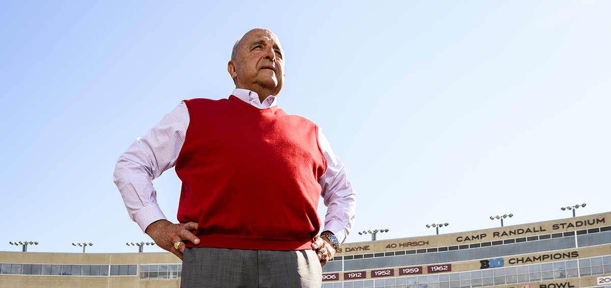 Barry Alvarez at Camp Randall Field