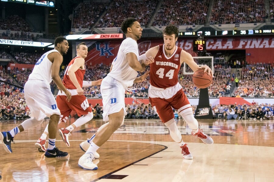 Frank Kaminsky during the NCAA Duke game in 2014