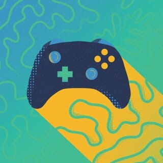 Illustration of video game controller