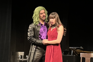 Scene from UW Opera's stage production of Don Giovanni featuring the two leads
