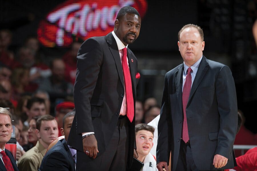 Gard with Howard Moore during a game