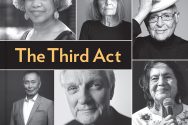 Cover of "The Third Act" book featuring black and white photos of older celebrities