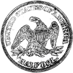 The UW's first seal was a copy of the back side of the U.S.half dollar, complete with eagle.