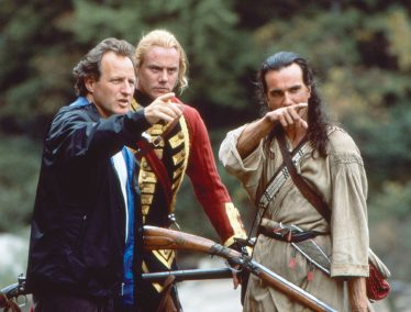 Michael Mann directing a scene from the movie The Last of the Mohicans