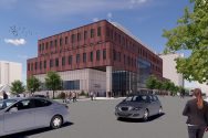 A rendering of the future Levy Hall.