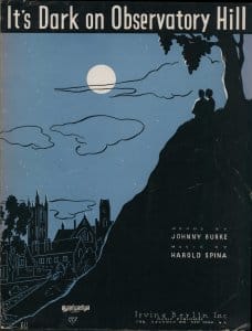 Cover of sheet music for "It's Dark on Observatory Hill" by Irving Berlin