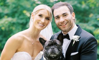 Luke Kunin and Sophia Shaver together in a wedding photo