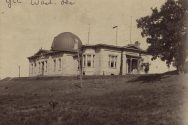 Sepia-toned archival photo of the Washburn Observatory