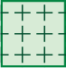 A green square with a grid of plus signs on a light green background.