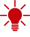 Red lightbulb icon.
